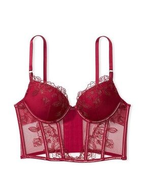 Victoria's Secret Red Lace Longline Balconette Bra